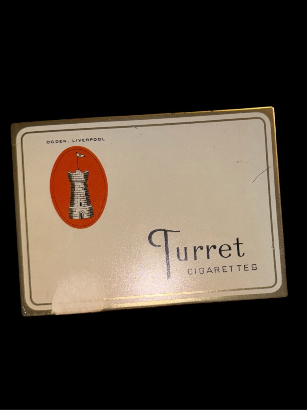 Vintage Flat Fifty Tobacco Tin: 'TURRET CIGARETTES' Made in Canada 🇨🇦